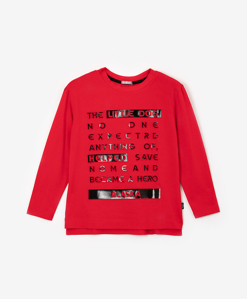Gulliver krekls ar garām piedurknēm zēniem, sarkanas krāsas cena un informācija | Zēnu krekli | 220.lv