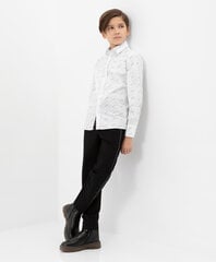 Gulliver krekls ar garām piedurknēm zēniem, baltas krāsas цена и информация | Рубашки для мальчиков | 220.lv