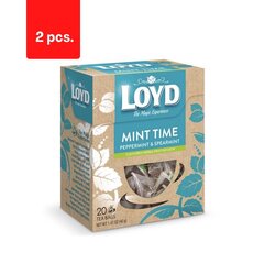 Aromatizēta zāļu un augļu tēja LOYD, ar piparmētru un krūzmētru, 20 x 2g x 2 iepakojumi. cena un informācija | Tēja | 220.lv