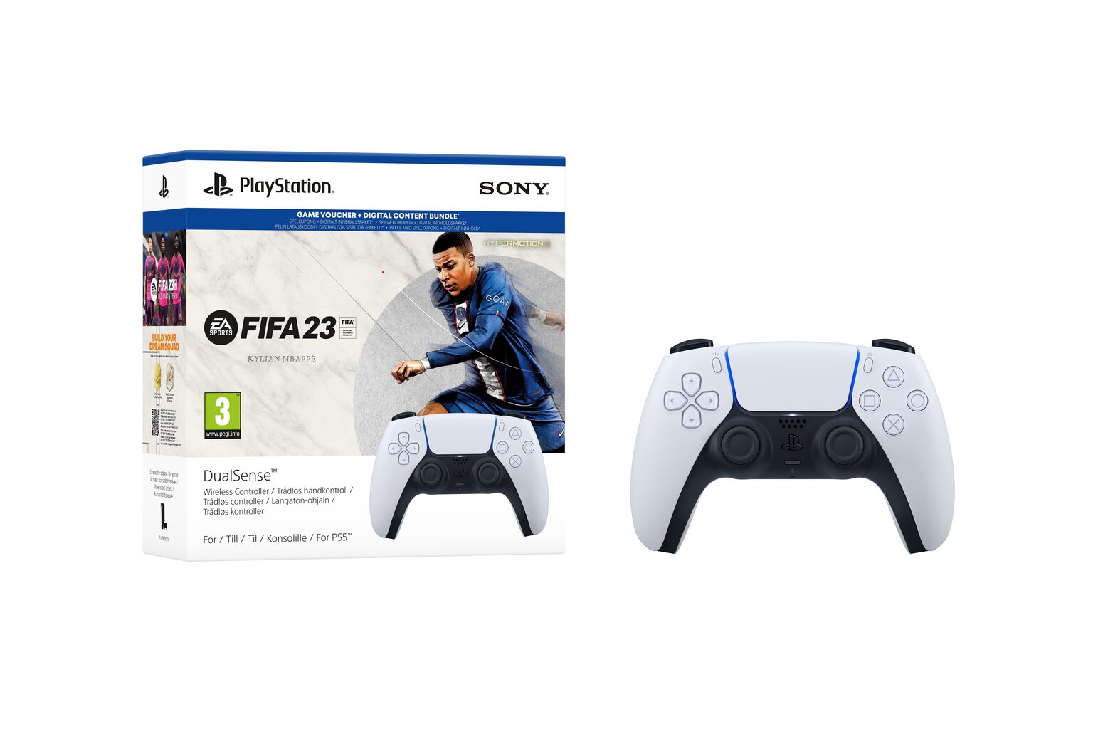 Игровой пульт Sony PlayStation DualSense FIFA 23 bundle беспроводной  контроллер (PS5) цена | 220.lv