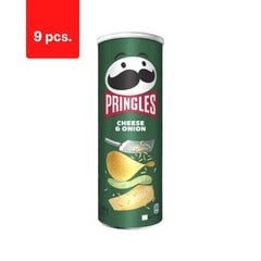 Закуска PRINGLES Cheese & Onion, 165 г x 9 шт. цена и информация | Закуски, чипсы | 220.lv