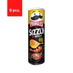 Закуска Pringles Spicy Barbecue, 160 г x 9 шт. цена и информация | Закуски, чипсы | 220.lv