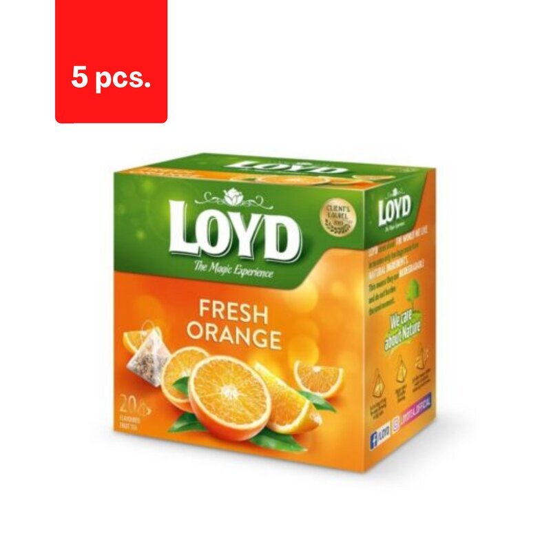 Augļu tēja LOYD, apelsīnu garša, 20 gb x 5 pac. cena un informācija | Tēja | 220.lv