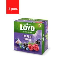 Чай фруктовый со вкусом лесных ягод LOYD, 50 х 2 г х 4 упаковки цена и информация | Чай | 220.lv