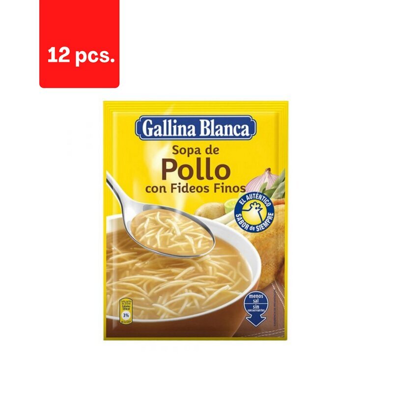 Vistas zupa GALLINA BLANCA, ar vermicelli, 71 g x 12 gab. цена и информация | Zupas, buljoni | 220.lv