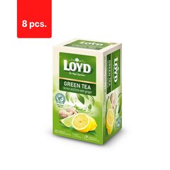 Zaļā tēja LOYD, citrona-laima un ingvera garša, 20 x 1,7g x 8 iepakojumi. цена и информация | Чай | 220.lv