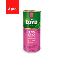 Irdena melnā tēja LOYD, ar kanēli un rožu ziedlapiņām, 80g x 2 gab. iepakojums cena un informācija | Tēja | 220.lv
