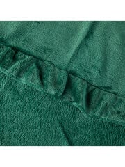 Плед с рюшами, А665, темно-зеленый цена и информация | Одеяла | 220.lv