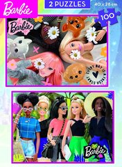 Puzļu komplekts bērniem Educa Barbie, 2x100 detaļas cena un informācija | Puzles, 3D puzles | 220.lv