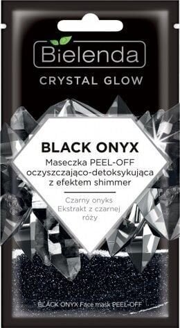 Nolobāma sejas maska Bielenda Crystal Glow Black Onyx 8 g cena un informācija | Sejas maskas, acu maskas | 220.lv