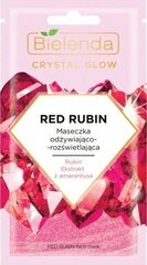 Листовая маска для лица Bielenda Crystal Glow Red Rubin, 8 г цена и информация | Маски для лица, патчи для глаз | 220.lv