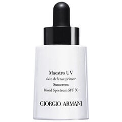 Caurspīdīgs grima pamats Giorgio Armani Maestro UV Skin Defense Primer SPF50, 30 ml цена и информация | Пудры, базы под макияж | 220.lv