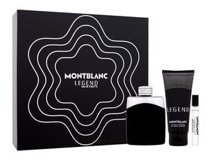 Kosmētikas dāvanu komplekts vīriešiem Mont Blanc Legend: tualetes ūdens 100 ml + tualetes ūdens 7,5 ml + dušas želeja 100 ml cena un informācija | Sieviešu smaržas | 220.lv