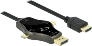 Delock 85974, DP/USB-C/HDMI, 1.75 m цена и информация | Кабели и провода | 220.lv