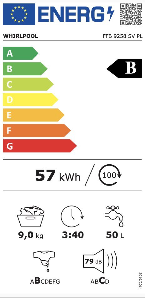 Whirlpool FFB 9258 SV PL cena un informācija | Veļas mašīnas | 220.lv