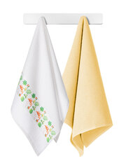 Набор кухонных полотенец Seeds, 45x70, A530, белый/желтый цвет цена и информация | Кухонные полотенца, рукавицы, фартуки | 220.lv