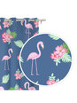 Flamingo aizkars 140x250 A499 - tumši zils