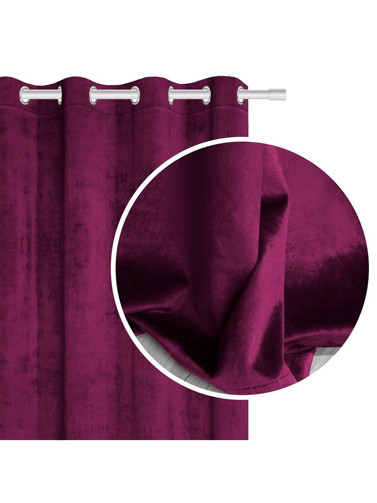 Velūra aizkars Soft Velvet 140x250 A502 - tumši sarkans цена и информация | Aizkari | 220.lv