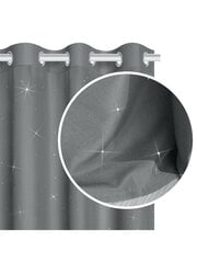 Штора, 140х250, А484, темно-серая цена и информация | Шторы блэкаут белые, фиолетовые ветки 129х175 см 2 шт в упаковке | 220.lv