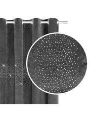 Велюровая штора Глянцевая, 140х250, А501, темно-серая цена и информация | Шторы, занавески | 220.lv