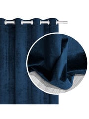 Velūra aizkars Soft Velvet 140x250 A502 - tumši zils cena un informācija | Aizkari | 220.lv