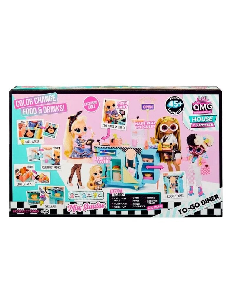 LOL OMG House of Surprises! Exclusive Doll - Miss Sundae - To Go Dinner, snackbar to go cena un informācija | Rotaļlietas meitenēm | 220.lv
