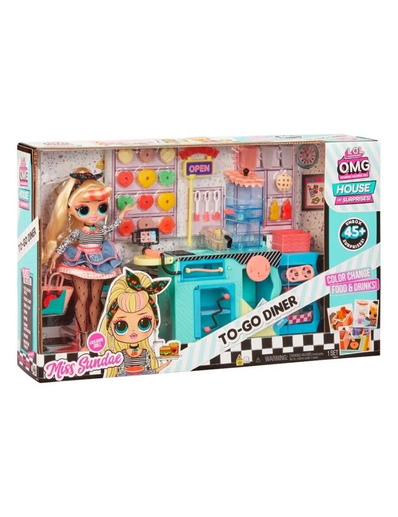 LOL OMG House of Surprises! Exclusive Doll - Miss Sundae - To Go Dinner, snackbar to go cena un informācija | Rotaļlietas meitenēm | 220.lv