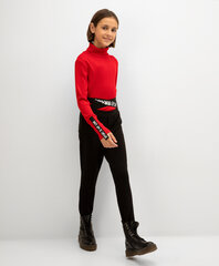 Gulliver bikses ar pēdu cilpām un elastīgu jostasvietu, melnas krāsas cena un informācija | Bikses meitenēm | 220.lv