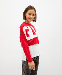 Комплект Gulliver: футболка без рукавов и футболка с длинным рукавом для девочки, красный цвет цена и информация | Рубашки для девочек | 220.lv