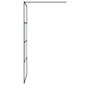 vidaXL dušas siena, 90x195 cm, daļēji matēts ESG stikls, melna цена и информация | Dušas durvis, dušas sienas | 220.lv