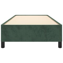 vidaXL gultas rāmis, tumši zaļš samts, 90x190 cm cena un informācija | Gultas | 220.lv