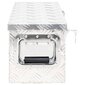 vidaXL uzglabāšanas kaste, sudrabaina, 60x23,5x23 cm, alumīnijs cena un informācija | Instrumentu kastes | 220.lv