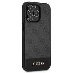 Guess GUHCP13LG4GLGR iPhone 13 Pro / 13 6.1" серый / серый жесткий 4G Stripe Collection цена и информация | Чехлы для телефонов | 220.lv