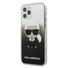 Karl Lagerfeld Iconik Gradient maciņš, piemērots iPhone 12 Pro Max (melns) cena un informācija | Telefonu vāciņi, maciņi | 220.lv