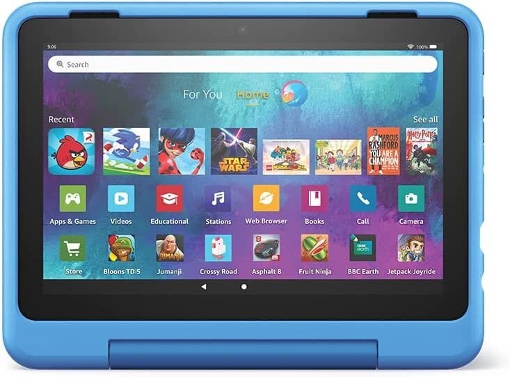 Amazon Fire HD 8 32GB Kids Pro 2022, cyber blue цена и информация | Planšetdatori | 220.lv