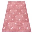 Bērnu paklājs HEARTS, rozā , 300x300 cm
