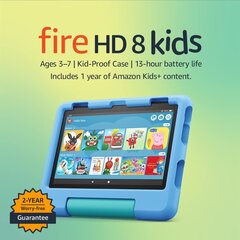 Планшет Amazon Fire HD 8 Kids 32ГБ, синий цена и информация | для планшетов | 220.lv