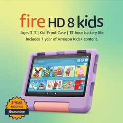 Планшет Amazon Fire HD 8 Kids 32ГБ, фиолетовый цена и информация | для планшетов | 220.lv