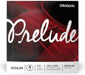 Vijoles stīga A D'Addario Prelude J812 3/4M cena un informācija | D'Addario Mūzikas instrumenti un piederumi | 220.lv