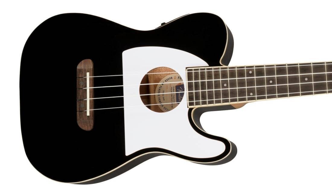 Koncerta ukulele Fender FULLERTON TELE UKE BK cena un informācija | Ģitāras | 220.lv