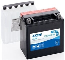 Exide moto akumulators 12V 18Ah YTX20CH-BS AGM 150x87x161+- cena un informācija | Exide Auto preces | 220.lv