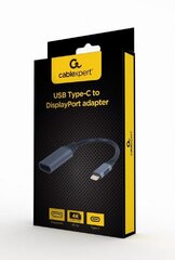 Адаптер USB C - DisplayPort GEMBIRD A-USB3C-DPF-01 цена и информация | Адаптеры и USB разветвители | 220.lv