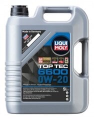 Liqui Moly Top Tec 6600 0W20 C5/C6 motoreļļa, 5 L cena un informācija | Motoreļļas | 220.lv