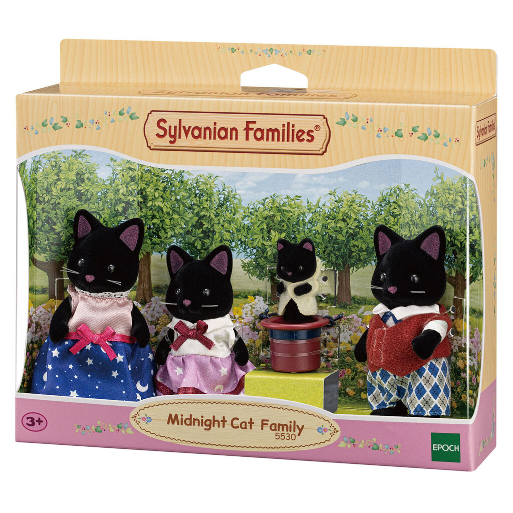Figūriņa Epoch SYLVANIAN melno kaķu ģimene cena un informācija | Rotaļlietas meitenēm | 220.lv