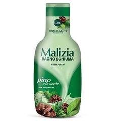 Vannas putas MaliziaBath Foam priede un zaļā tēja, 1000 ml cena un informācija | Dušas želejas, eļļas | 220.lv