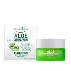 Pretgrumbu sejas krēms Equilibra Aloe Anti-Wrinkle Face Cream, 50 ml cena un informācija | Sejas krēmi | 220.lv