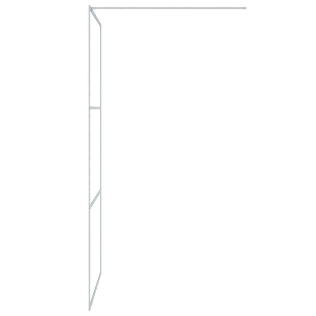 Dušas siena, 100x195cm, sudraba, rūdīts stikls cena un informācija | Dušas durvis, dušas sienas | 220.lv