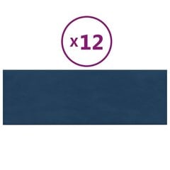 Sienas paneļi, 12 gab., 90x30cm, zils cena un informācija | Griestu, sienu dekoru elementi | 220.lv