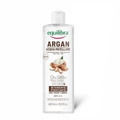 Micelārais ūdens sausai ādai Equilibra Argan, 400 ml cena un informācija | Sejas ādas kopšana | 220.lv