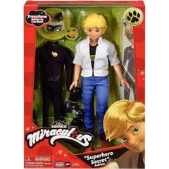 Кукла Miraculous - Superhero Secret - Transform Adrien to Cat Noir! цена и информация | Игрушки для мальчиков | 220.lv